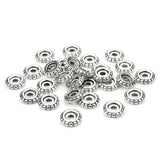 100pcs 8mm Alloy Silver Wheel Spacer Beads for Bracelets
