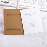 100pcs 9*7cm DIY Necklace Display Cards Jewelry Holder Blank Hanging Cards