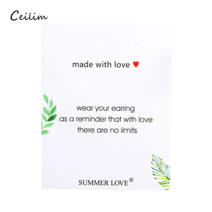 100pcs 9*7cm DIY Necklace Display Cards Jewelry Holder Blank Hanging Cards