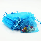 100pcs/lot 9x12cm Lake Organza Bag Wedding Favor Gift Candy Packaging Bags