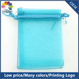100pcs/lot 9x12cm Lake Organza Bag Wedding Favor Gift Candy Packaging Bags
