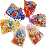 100pcs Wedding Organza Jewelry Pouch Bags Drawstring Heart Star Mesh
