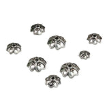 100pcs Antique Silver Clover Bead Caps 5.5mm 7.5mm 9mm