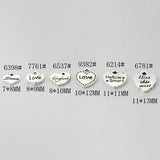 100pcs Antique Silver Heart Letter Charms for DIY Jewelry Making
