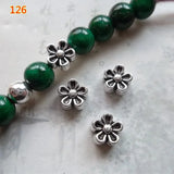 100pcs Antique Flower Metal Beads 6.5x4mm Charms Spacer Findings