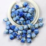 100pcs Bicone Acrylic Beads,Imitation Ceramic 14mm