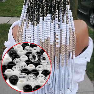 100pcs Dreadlock Hair Ring Hair Braid Beads Cuffs Clips 5mm
