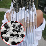 100pcs Dreadlock Hair Ring Hair Braid Beads Cuffs Clips 5mm