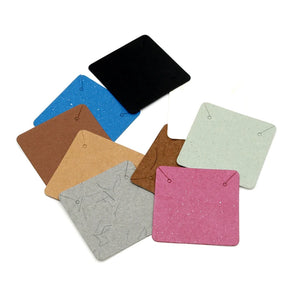 100pcs Blank Paper Necklace Cards 5x5cm Jewelry Display Packaging Cards