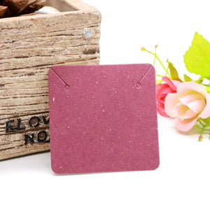 100pcs Blank Paper Necklace Cards 5x5cm Jewelry Display Packaging Cards