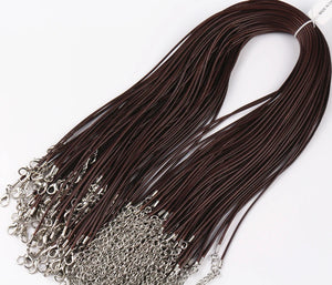 100pcs/lot Brown 1.5mm Wax Cord Necklace DIY Craft Jewelry