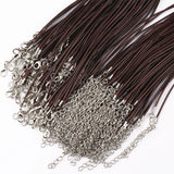 100pcs/lot Brown 1.5mm Wax Cord Necklace DIY Craft Jewelry