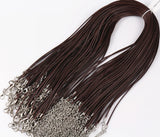 100pcs/lot Brown 1.5mm Wax Cord Necklace DIY Craft Jewelry