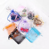 100pcs Butterfly Organza Bag Wedding Voile Gift Bag Drawstring Pouch