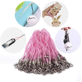 100pcs Cell Phone Lanyard Strap with Lobster Clasp Hook for Jewelry Making