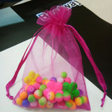 100pcs Clear Organza Gift Bags 5x7 7x9 9x12 10x15 cm Drawstring Packing Bags