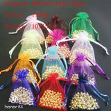 100pcs Clear Organza Gift Bags 5x7 7x9 9x12 10x15 cm Drawstring Packing Bags