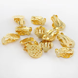 100pcs Copper Ear Clips Rhodium/Gold Clip On Earring