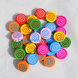100pcs DIY jewelry beads, cartoon wooden lollipop mix