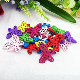 100pcs Mixed Butterfly Wooden Necklace Pendant Charm Beads Gift