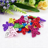 100pcs Mixed Butterfly Wooden Necklace Pendant Charm Beads Gift