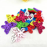 100pcs Mixed Butterfly Wooden Necklace Pendant Charm Beads Gift