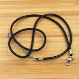 100pcs Fast 2mm Wax Leather Cord Necklace Rope Chain Lobster Clasp DIY Jewelry