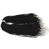100pcs Fast 2mm Wax Leather Cord Necklace Rope Chain Lobster Clasp DIY Jewelry