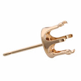 100pcs Copper Claw Prong Earrings Settings DIY Jewelry Findings