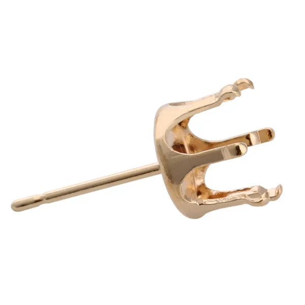 100pcs Copper Claw Prong Earrings Settings DIY Jewelry Findings