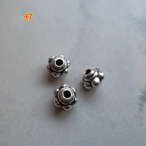 100pcs Tibetan Silver Flower Beads 5mm DIY Jewelry Making