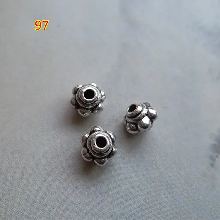 100pcs Tibetan Silver Flower Beads 5mm DIY Jewelry Making