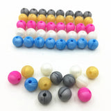 100pcs Silicone Teething Beads 10mm - DIY Baby Bracelets Nursing Necklace