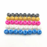 100pcs Silicone Teething Beads 10mm - DIY Baby Bracelets Nursing Necklace