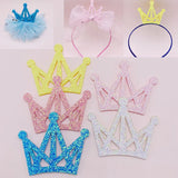 100pcs Glitter Crown Hollow Crowns Patches for Hair Clasp Clips Crafts