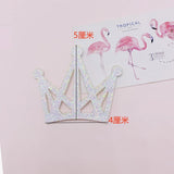 100pcs Glitter Crown Hollow Crowns Patches for Hair Clasp Clips Crafts
