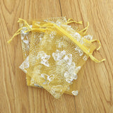 100pcs Organza Bags 9x12cm Butterfly Jewelry Pouch Wedding Gift Bags