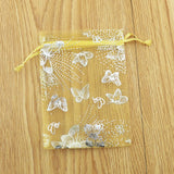 100pcs Organza Bags 9x12cm Butterfly Jewelry Pouch Wedding Gift Bags