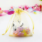 100pcs Organza Bags 9x12cm Butterfly Jewelry Pouch Wedding Gift Bags