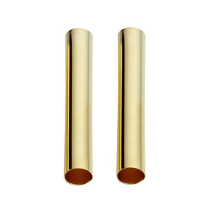 100pcs Gold/Rhodium Spacer Tube Beads for Necklace Bracelet Making