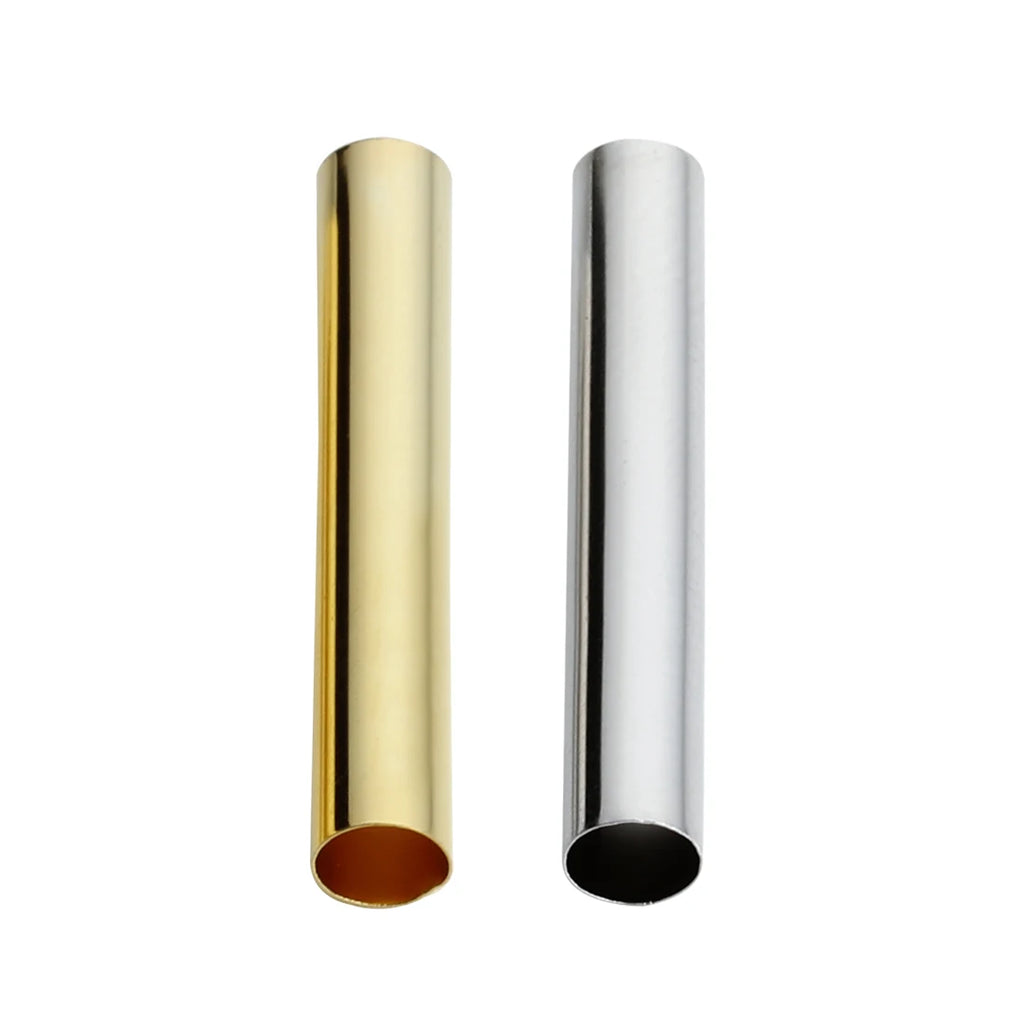 100pcs Gold/Rhodium Spacer Tube Beads for Necklace Bracelet Making
