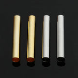 100pcs Gold/Rhodium Spacer Tube Beads for Necklace Bracelet Making