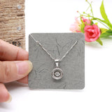 100pcs Gray Blank Jewelry Bracelet Display Cards 5x5cm