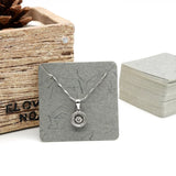 100pcs Gray Blank Jewelry Bracelet Display Cards 5x5cm