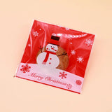100pcs Christmas Snowman Cookie Packing Bags 10x10cm For Kids