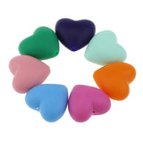 100pcs Heart Shape Silicone Teeth Beads DIY Bpa Teether Babies Chewing