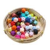 100pcs Hexagon Silicone Beads 13mm Baby Teether Necklace Chew Beads