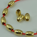 100pcs High Copper Loose Rice Beads 5mm 6mm 8mm Brass Oval Spacer Beads