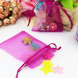 100pcs Hot Pink Organza Bag 7x9cm Wedding Favor Jewelry Gift Drawstring Pouch