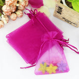 100pcs Hot Pink Organza Bag 7x9cm Wedding Favor Jewelry Gift Drawstring Pouch